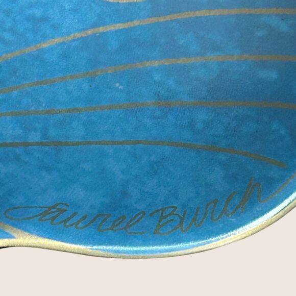 😻 VTG LAUREL BURCH WINE THINGS CAT FACE TRINKET DISH PINK BLUE 2007 - Picture 3 of 7